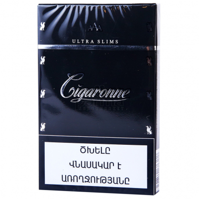 Купить Сигареты CIGARONNE Ultra Slims Black Сигареты CIGARONNE Ultra Slims Black