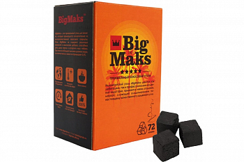 Купить Big Maks 25мм, 72шт/уп - уголь для кальяна Big Maks 25мм, 72шт/уп - уголь для кальяна